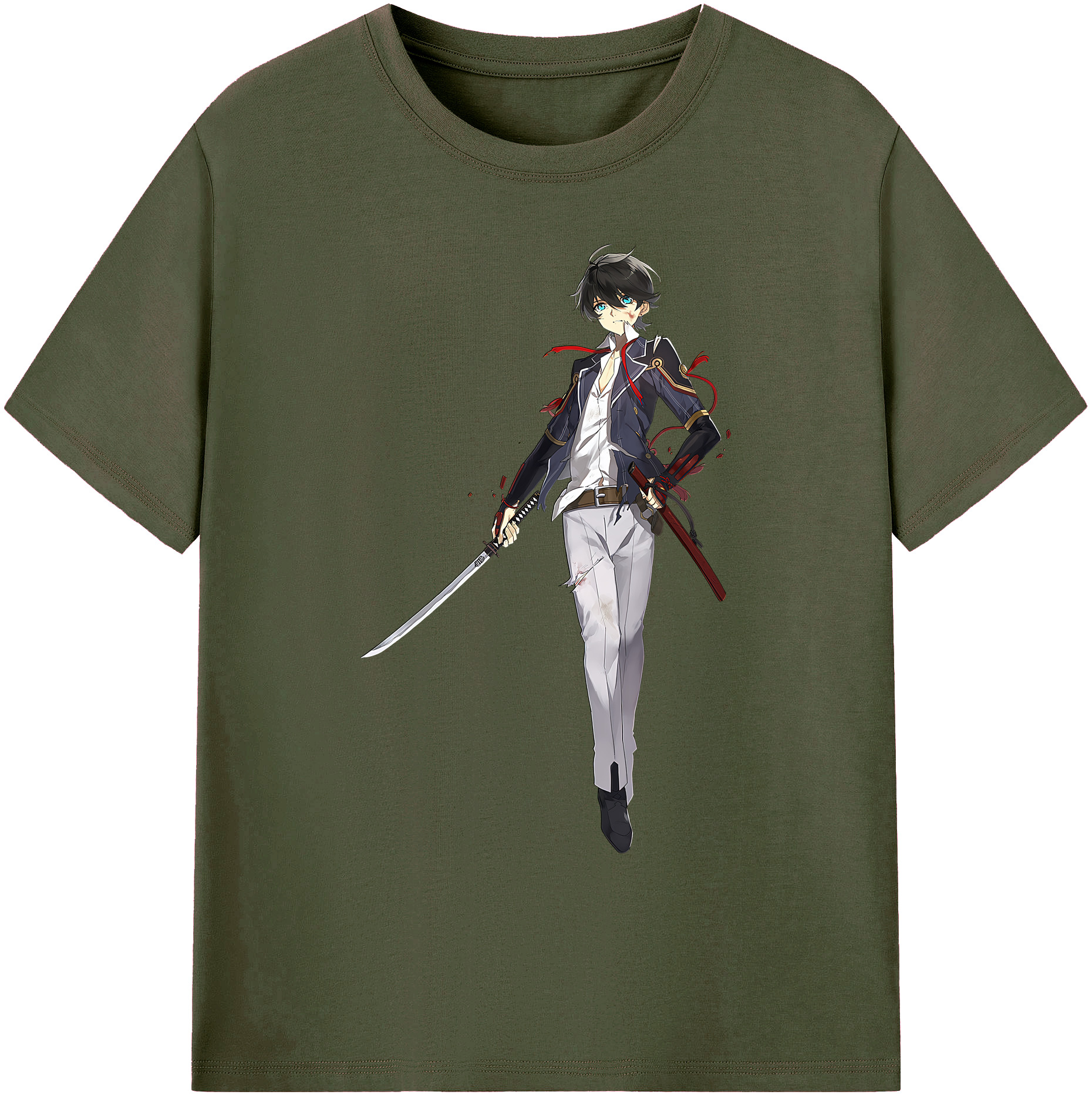 （画像用） 刀剣乱舞 Touken Ranbu 綿100％ メンズ半袖Tシャツ｜肌触りやわらか＆通気性